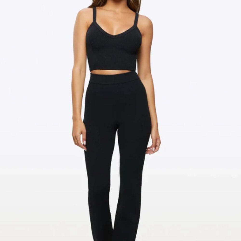 CUTS Clothing Women's Straight Rib Pant in Black S